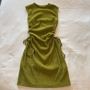 Olive Green Sleeveless Knit Dress